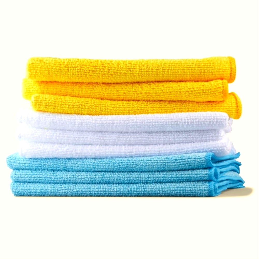 Basics Microfiber Cleaning Cloths, Non-Abrasive, Reusable and Washable